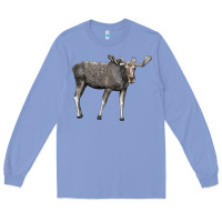 Colony Blue Moose Buck Deer Long Sleeve Tee - LillyAllenDesigns