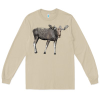 Mushroom Moose Buck Deer Long Sleeve Tee - LillyAllenDesigns