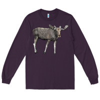 Plum Moose Buck Deer Long Sleeve Tee - LillyAllenDesigns