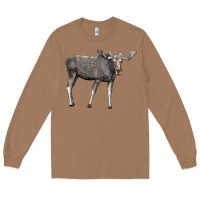Toasted Coconut Moose Buck Deer Long Sleeve Tee - LillyAllenDesigns
