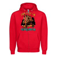 Red dont be an assquatch Zipper Hoodie - MaliasSmallBusiness