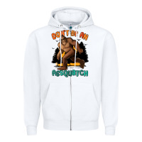 White dont be an assquatch Zipper Hoodie - MaliasSmallBusiness