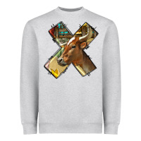 Heather Grey farm life alphabet lowercase letters x Heavyweight Sweatshirt - BundleAndBundleShop