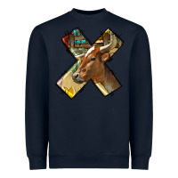 Navy farm life alphabet lowercase letters x Heavyweight Sweatshirt - BundleAndBundleShop