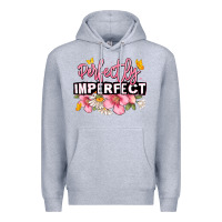 Heather Grey perfectly imperfect Premium Hoodie - JahusDesignShop