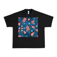 Black 4th uf july strawberries seamless pattern Urban Heavy Tee - BundleAndBundleShop
