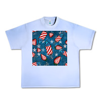 Grape Ice 4th uf july strawberries seamless pattern Urban Heavy Tee - BundleAndBundleShop