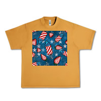 Peanut Butter 4th uf july strawberries seamless pattern Urban Heavy Tee - BundleAndBundleShop