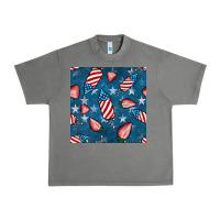 Tornado 4th uf july strawberries seamless pattern Urban Heavy Tee - BundleAndBundleShop