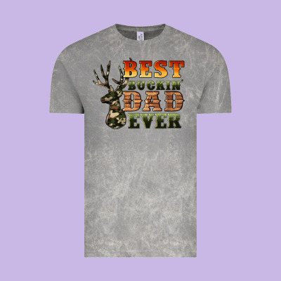 Best Buckin' Dad Ever Vintage Tee Designed By Artiststas