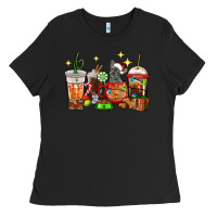 Black Christmas coffee cups with French Bulldog Ladies Tee - RanaPortraitStore