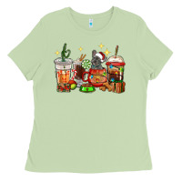 Matcha Christmas coffee cups with French Bulldog Ladies Tee - RanaPortraitStore