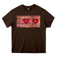 Chocolate Brown Valentine's Day Xoxo Heavy Core Tee - RanaPortraitStore