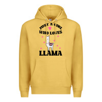 Antique Gold Llama Just A Girl Who Loves Llamas Premium Hoodie - Bettercallsaul