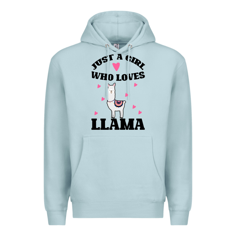 Llama Just A Girl Who Loves Llamas Premium Hoodie by Bettercallsaul | Teevron