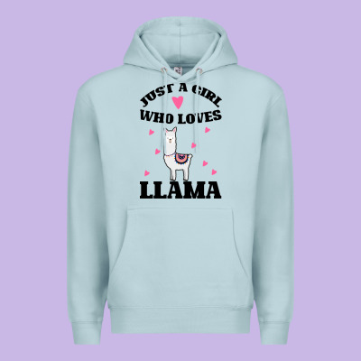 Llama Just A Girl Who Loves Llamas Premium Hoodie Designed By Bettercallsaul