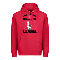 Cardinal Llama Just A Girl Who Loves Llamas Premium Hoodie - Bettercallsaul