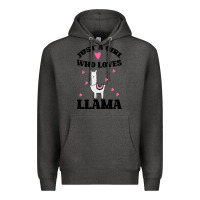 Charcoal Heather Llama Just A Girl Who Loves Llamas Premium Hoodie - Bettercallsaul