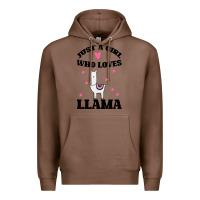Chestnut Llama Just A Girl Who Loves Llamas Premium Hoodie - Bettercallsaul