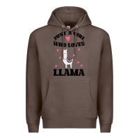 Coffee Llama Just A Girl Who Loves Llamas Premium Hoodie - Bettercallsaul