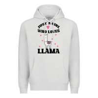 Dove Grey Llama Just A Girl Who Loves Llamas Premium Hoodie - Bettercallsaul