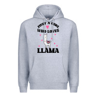 Heather Grey Llama Just A Girl Who Loves Llamas Premium Hoodie - Bettercallsaul