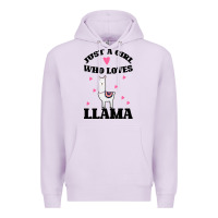Lilac Llama Just A Girl Who Loves Llamas Premium Hoodie - Bettercallsaul