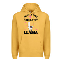 Mustard Llama Just A Girl Who Loves Llamas Premium Hoodie - Bettercallsaul