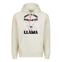 Oatmeal Heather Llama Just A Girl Who Loves Llamas Premium Hoodie - Bettercallsaul