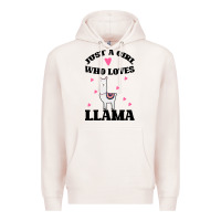 Pale Pink Llama Just A Girl Who Loves Llamas Premium Hoodie - Bettercallsaul