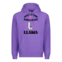 Purple Llama Just A Girl Who Loves Llamas Premium Hoodie - Bettercallsaul