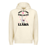 Sandshell Llama Just A Girl Who Loves Llamas Premium Hoodie - Bettercallsaul