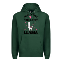 Sports Green Llama Just A Girl Who Loves Llamas Premium Hoodie - Bettercallsaul