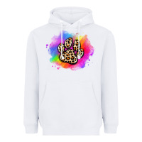 White pride dog paw Heavyweight Hoodie - Artiststas