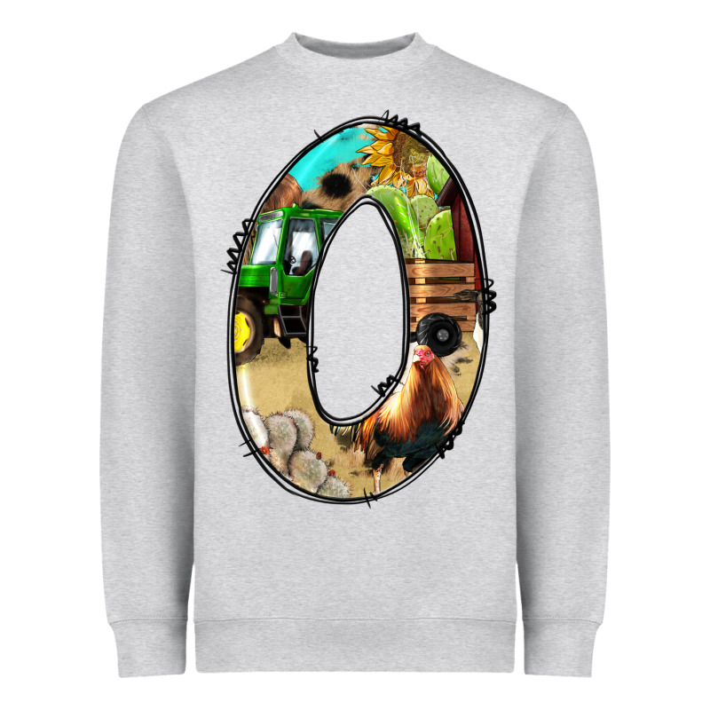 Farm Life Alphabet Numbers 0 Heavyweight Sweatshirt by BundleAndBundleShop | Teevron