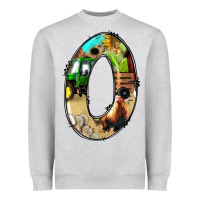 Heather Grey farm life alphabet numbers 0 Heavyweight Sweatshirt - BundleAndBundleShop