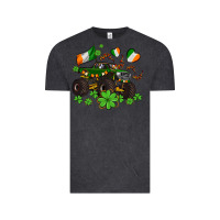 Vintage Black monster truck with shamrocks Vintage Tee - AdoDesignShop