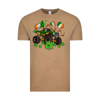 Vintage Coffee monster truck with shamrocks Vintage Tee - AdoDesignShop