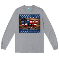 Heather Grey god bless america american flag tumbler Long Sleeve Tee - Jasminsmagicworld