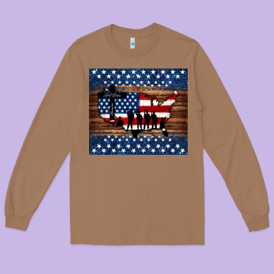 God Bless America American Flag Tumbler Long Sleeve Tee Designed By Jasminsmagicworld