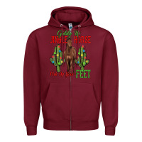 Burgundy giddy up jingle horse pick up your feet Zipper Hoodie - MaliasSmallBusiness