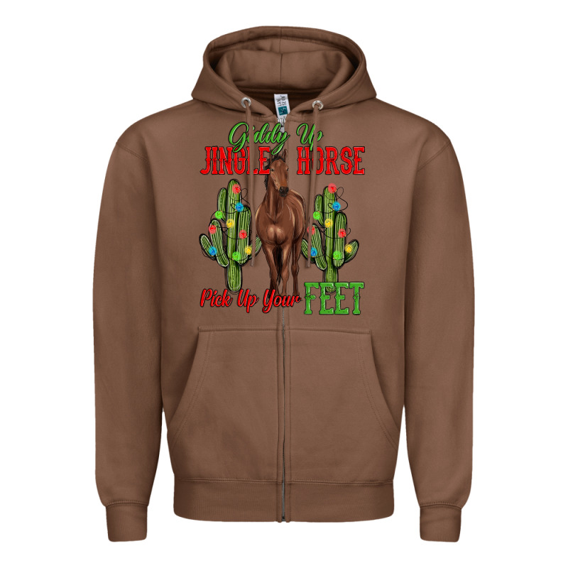 Giddy Up Jingle Horse Pick Up Your Feet Zipper Hoodie by MaliasSmallBusiness | Teevron