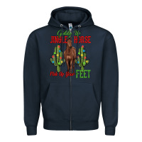 Navy giddy up jingle horse pick up your feet Zipper Hoodie - MaliasSmallBusiness
