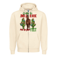 Sandshell giddy up jingle horse pick up your feet Zipper Hoodie - MaliasSmallBusiness