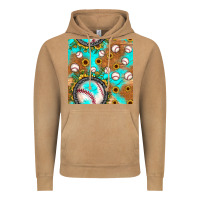 Vintage Camel baseball turquoise sunflower seamless pattern Vintage Hoodie - JahusDesignShop