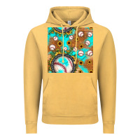 Vintage Mustard baseball turquoise sunflower seamless pattern Vintage Hoodie - JahusDesignShop