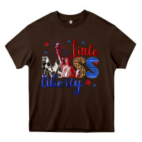 Chocolate Brown little miss liberty billie wilder Heavy Core Tee - texasbilliewilder