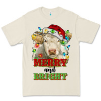 Bone merry and bright charolais cattle cow with christm Premium Tee - RanaPortraitStore