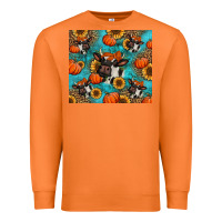 Carrot autumn pumpkins holstein cow Premium Sweatshirt - Jasminsmagicworld