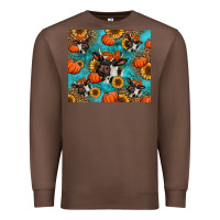 Chestnut autumn pumpkins holstein cow Premium Sweatshirt - Jasminsmagicworld